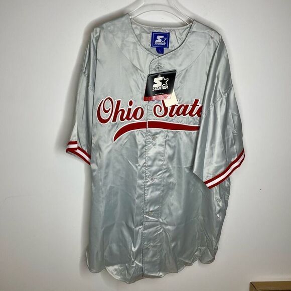 NWT Starter Ohio State University Vintage Jersey Baseball Nylon Large Deadstock - Picture 6 of 6